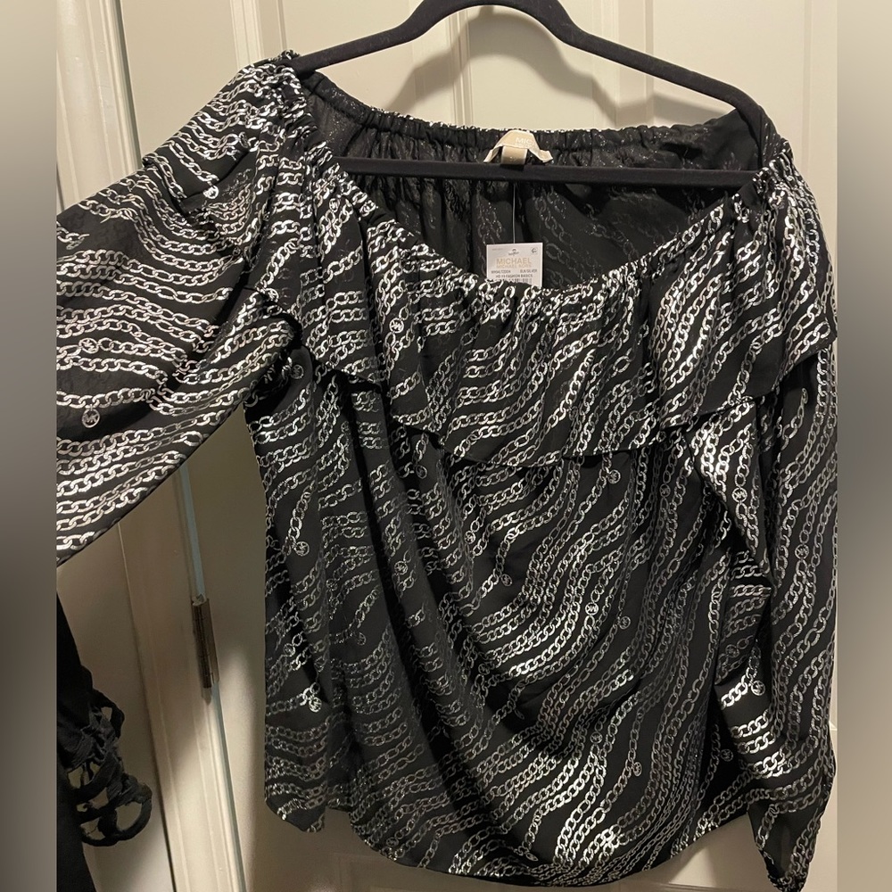 Michael Kors Off-The-Shoulder Blouse